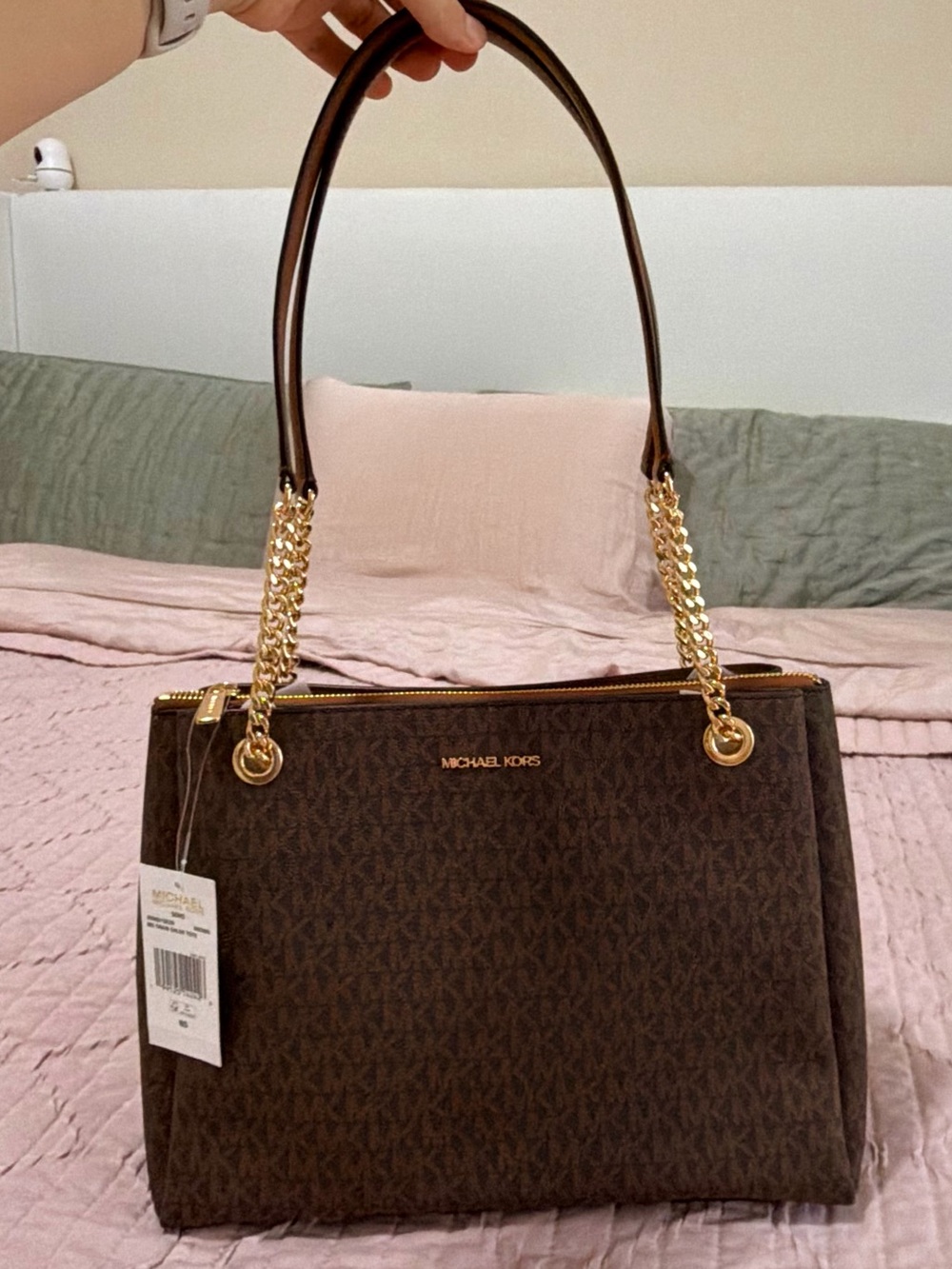 Michael Kors Brown Soho Medium Signature Logo Tote Bag